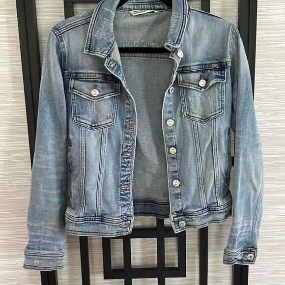 Zara denim stretch jacket size S light wash - Picture 1 of 4
